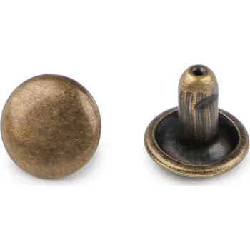 Nýt Duté nýty Ø7 mm oboustranné, malé, 2 staromosaz