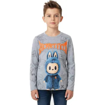 CHLAPECKÉ TRIČKO S PŘÍŠERKOU NOVINKA Barva: Šedá, Velikost: 146