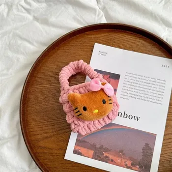 Kabelka Hello kitty plyšová kabelka | dětská úložná taška - růžová žlutá