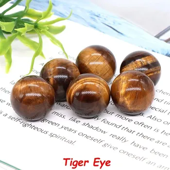 Náhrdelník Mini koule z přírodního krystalu | korálky, náhrdelník - tygří oko , 1 KS