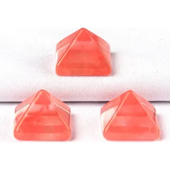 Energetická pyramida | dekorace 1 ks - Třešňový křemen