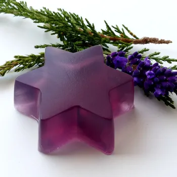 Vánoční dekorace Mýdlová hvězdička fialová