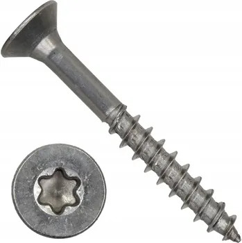 Vrut Nerezové vruty do dřeva 4,5x70mm Tx 100ks A2