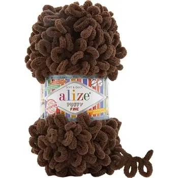 Příze Alize Puffy Fine 493 Kávová (Příze Puffy Fine 493 Kávová)