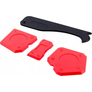 Vrták Sada špachtlí na silikon 4 ks s ořezávačem – čisté a rovné spáry