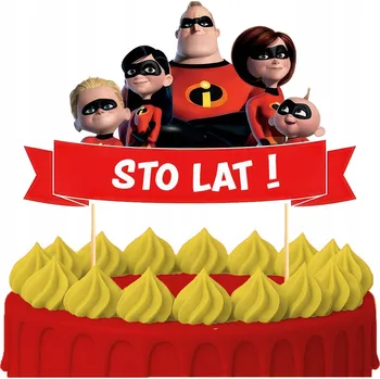 Obraz ZÁPICH DO DORTU 100 let Úžasňákovi hrdinové Postavy Ozdoby 2