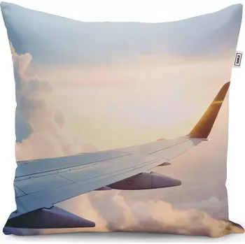 Polštář Sablio Polštář Křídlo letadla - 40x40 cm