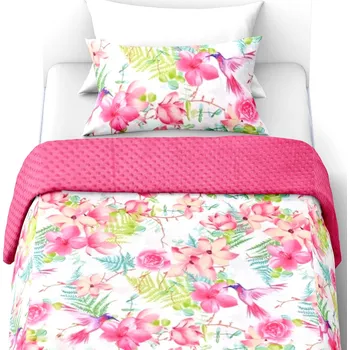 Povlečení Zateplené Povlečení 90x120 + 1x 40x60 FLEECE + BAVLNA Měkké Teplé Zimní