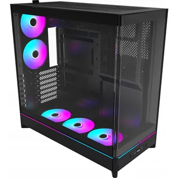 PC skříň Montech HS02 Pro Midi Tower Počítačová Skříň Černá