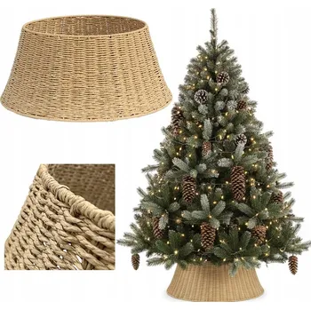 Vánoční dekorace OBAL NA VÁNOČNÍ STROMEK NA KVĚTINÁČ STOJAN OZDOBNÝ 58x25