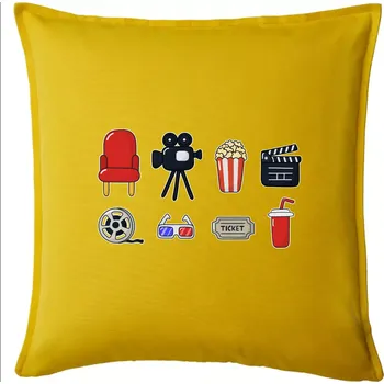 Polštář Filmové triko - Polštář 50x50 - 50x50 - Pouze potah ( Žlutá )