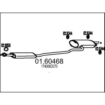 Auto-moto Zadní tlumič výfuku MTS 01.60468