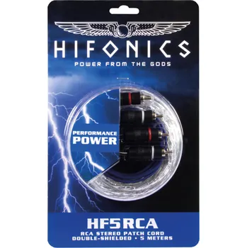 Příslušenství ke zvukové technice Signálový kabel Hifonics HF5RCA