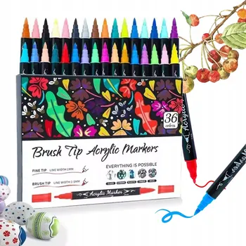 FIXY AKRYLOVÉ FIXY NA KAMENY POPISOVAČE FIXY VELKÁ SADA 36 KUSŮ