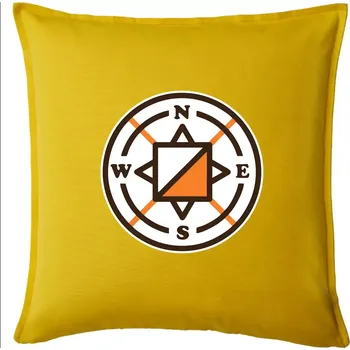Polštář Orientační běh - navigace - Polštář 50x50 - 50x50 - Pouze potah ( Žlutá )