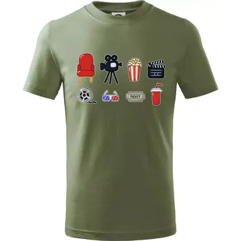 Chlapecké tričko Filmové triko - Tričko dětské bavlněné - 98 cm / 2 roky ( Khaki )