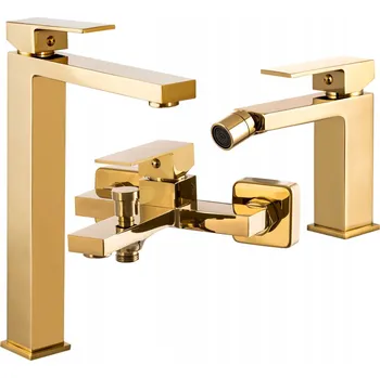 Vodovodní baterie Jednopáková nástěnná vanová a sprchová baterie Granitan ISTER zlatá