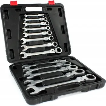 Klíč Očkoploché klíče s ráčnou a ohybem SilverTools SK-013-01