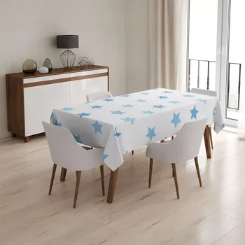 ubrus Sablio Ubrus Modré hvězdy na bílé - 90x90 cm