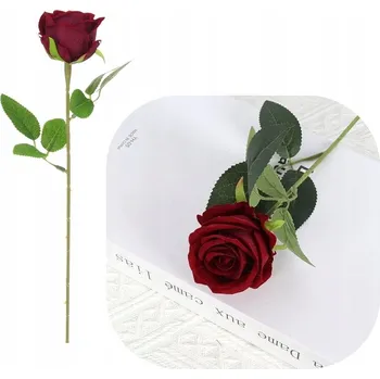 umělá květina Sametová Růže Jednotlivá Větvička Umělé Květiny Dekorace do Vázy 50 cm