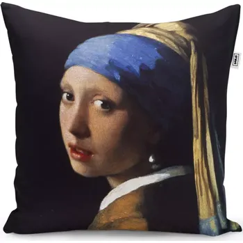 Polštář Sablio Polštář Dívka s perlou - Johannes Vermeer - 40x40 cm