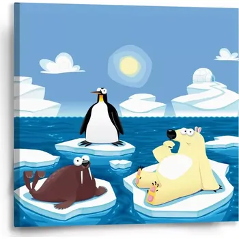Obraz Sablio Obraz Lední zvířátka - 50x50 cm