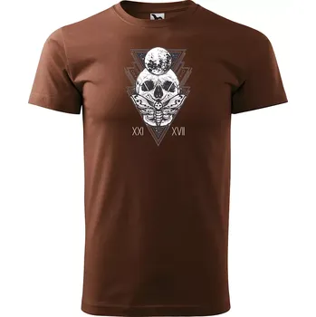 Pánské tričko Sablio Tričko s potiskem Stín osudu - hnědé S