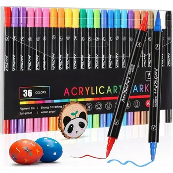 3 6 Ks sada akrylových Fixy fixy popisovače , voděodolné s barvou