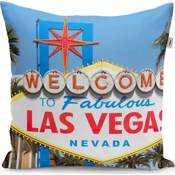 Polštář Sablio Polštář Welcome to Las Vegas - 50x50 cm