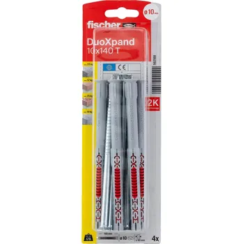Hmoždinka FISCHER Rámová hmoždinka DuoXpand 10x140 T, ocel galvanicky pozinkovaná - 4 ks