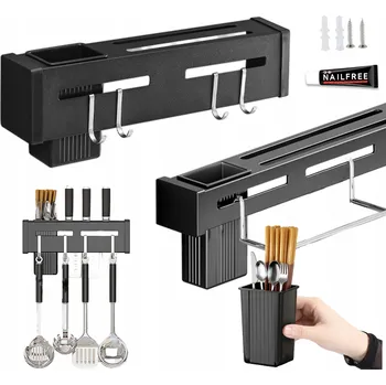 Věšák Věšák, organizér, nástěnný držák, kuchyňská lišta na kuchyňské náčiní a nože