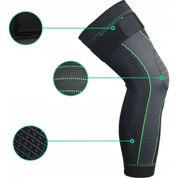 Moto bunda Sportovní elastická podkolenka Nylon cyklistická podkolenka Fitness Patella Brace Zelená L