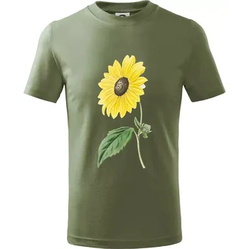 Chlapecké oblečení Slunečnice otočená - Tričko dětské bavlněné - 158 cm/12 let ( Khaki )
