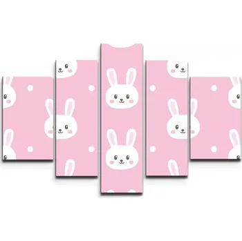 Obraz Sablio Obraz - 5-dílný Králíčci - 125x90 cm