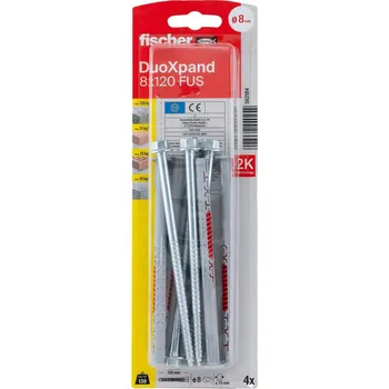 Hmoždinka FISCHER Rámová hmoždinka DuoXpand 8x120 FUS ocel galvanicky pozinkovaná 4 ks