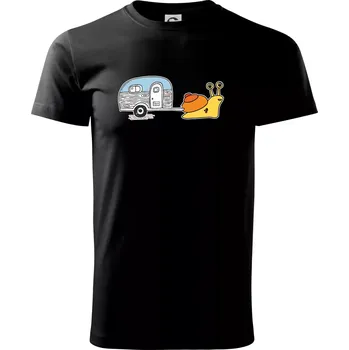 Šnečí obytňák - Triko extra velké (5-8XL) - 8XL ( Černá )