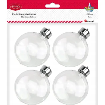 Vánoční dekorace Vánoční dekorace plastový medailon 4 ks