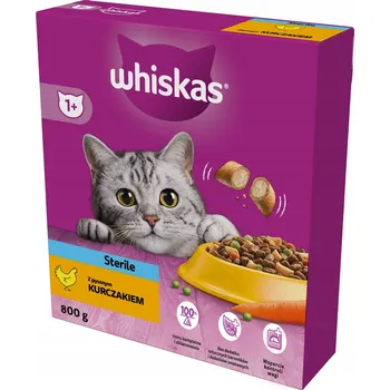 Krmivo pro kočku Whiskas Sterile Suché krmivo s kuřecím masem 800 g