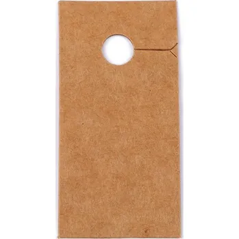 Závěsky na zipy 30x60 mm papírové, barva natural