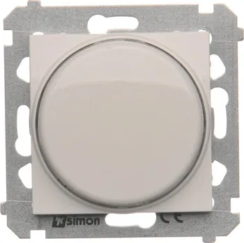 vypínač Stmívač osvětlení, otočné ovládání, tlačítkové spínání, 20 – 500&nbsp;W,, Simon 54 DS9T.01/11, bílá