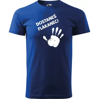 Pánské oblečení Sablio Tričko s potiskem Dostaneš flákanec - modré XL