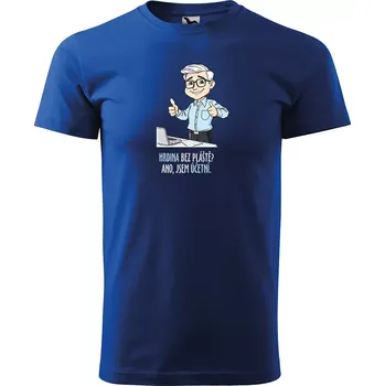 Pánské tričko Sablio Tričko s potiskem Ano, jsem účetní - modré 5XL