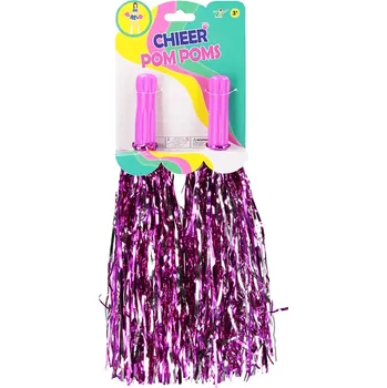 Karnevalový doplněk Růžové cheerleadingové pompony pro děti (pár)