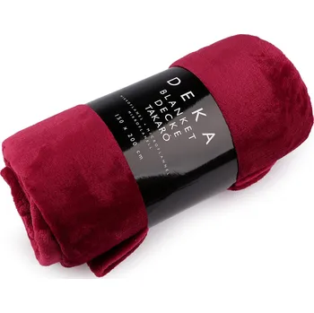 deka Deka mikroflanel 150x200 cm, střední, 36 červená tmavá