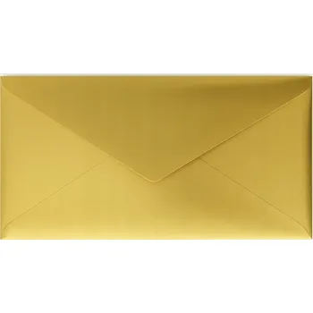 Obálka Obálky DL Zlaté Metalické 120g Sada Prémiový Papír 120g, 220x110mm