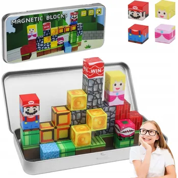 ostatní stavebnice STAVEBNICE STAVEBNICE 35 DÍLKŮ. KONSTRUKČNÍ MAGNETICKÉ KOSTKY, KVÁDRY, PIXELOVÉ KOSTKY, ŠESTIHRANY