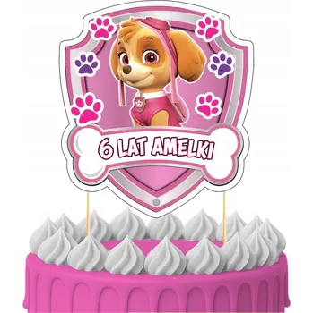 Obraz ZÁPICH DO DORTU Narozeninový Sto let Tlapková patrola SKYE SKY POSTAVY TOPPERY 3