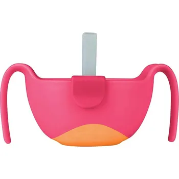 B.BOX miska s brčkem - GELATO Růžovo/oranžová