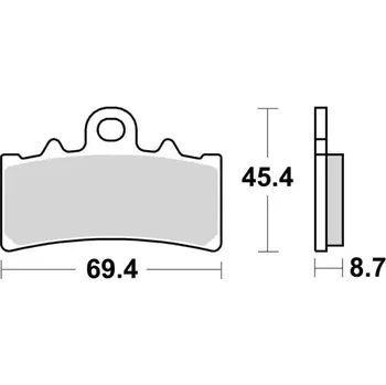 Brzdová destička brzdové destičky, BRAKING (sintrovaná směs CM55) 2 ks v balení M501-236