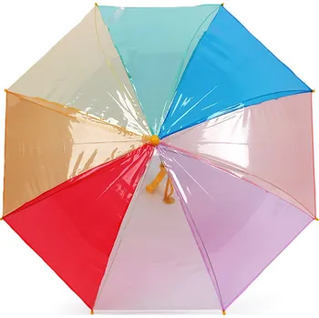 Deštník Dětský průhledný deštník duha, velké, 2 žlutá